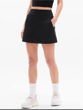 NWT Athleta Tee Time 15” Skort Black High Rise Golf Tennis Size S